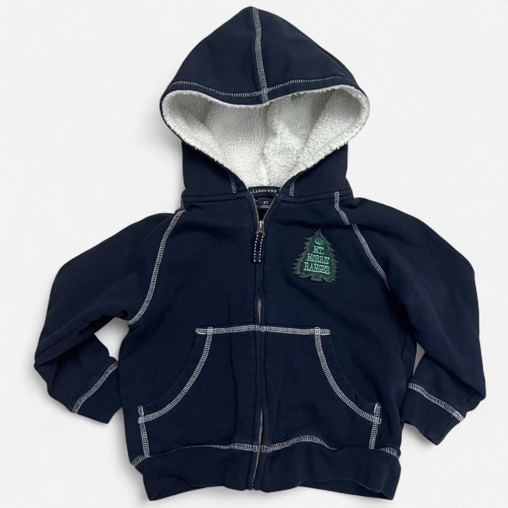 Lands' End Kids Navy Zip Hoodie